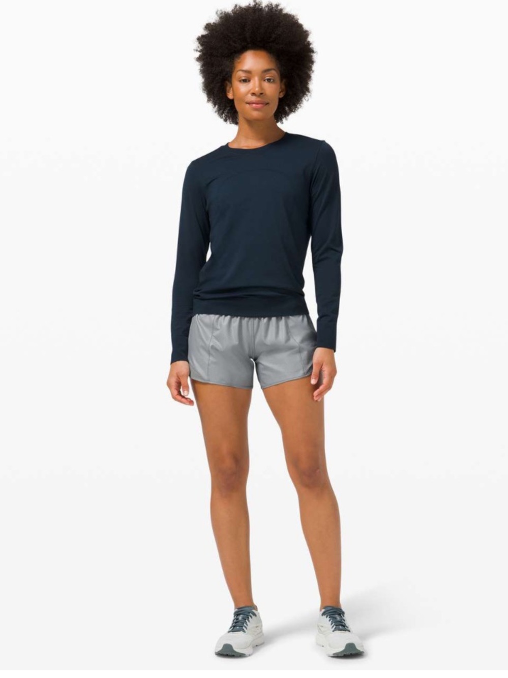 Lululemon Hotty Hot Short II Long 4" *Emboss in Honeycomb Emboss Rhino Grey